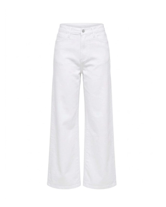 Białe jeansy damskie wide leg White Motion — zdjęcie 5