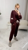 Bordowy komplet dresowy damski — bluza i spodnie