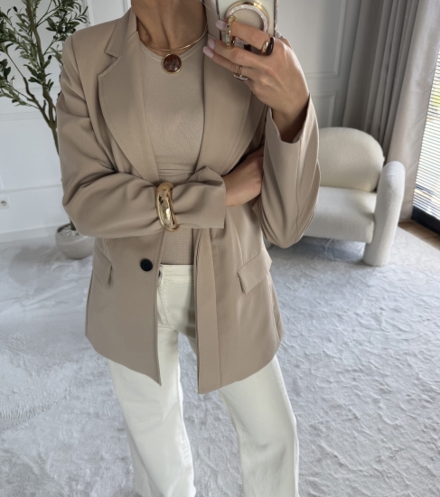 Marynarka damska LEA tailored fit — wiskoza — zdjęcie 2
