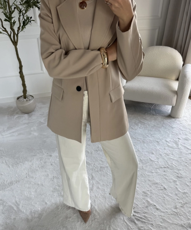 Marynarka damska LEA tailored fit — wiskoza — zdjęcie 4