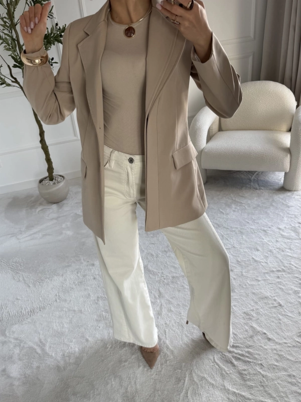 Marynarka damska LEA tailored fit — wiskoza — zdjęcie 5