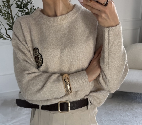 Sweter damski KAIRA ecru — 65% wiskoza