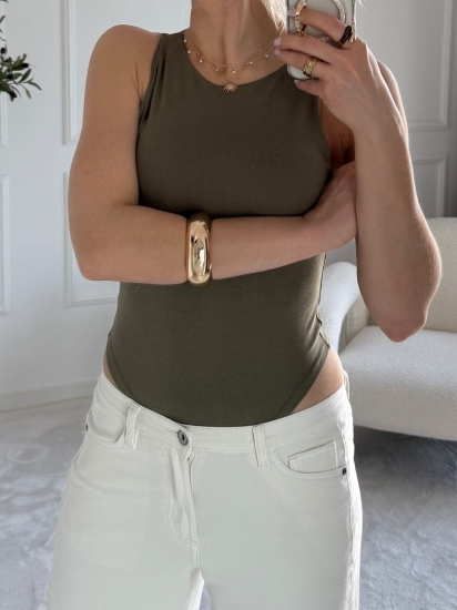 Body damskie khaki NOELIA — 95% wiskoza — zdjęcie 3