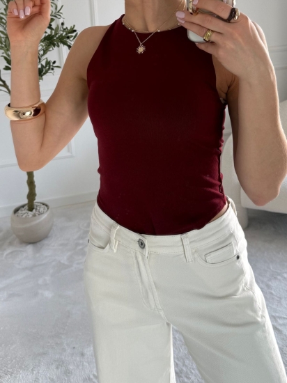 Białe body damskie NOELIA — 95% wiskoza — zdjęcie 3