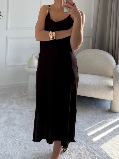 Satynowa sukienka damska OLIVIA slip midi