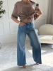 Jeansy damskie wide leg Blue Motion — wysoki stan — zdjęcie 4