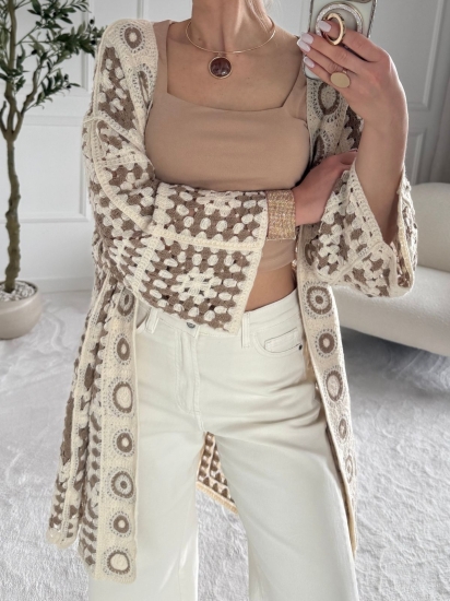 Narzutka damska BIANCA mocha
