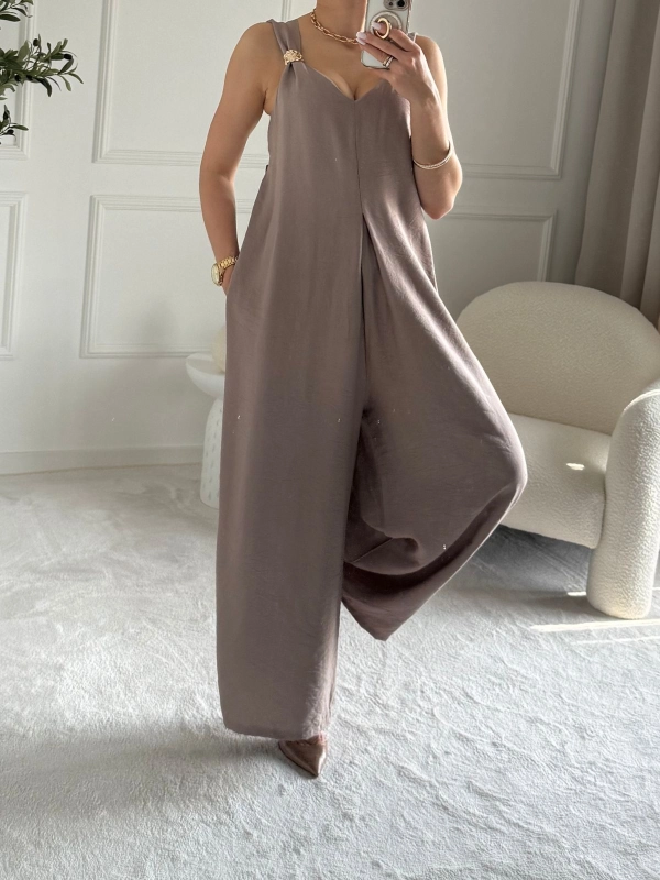 Kombinezon damski SOFIA taupe — zdjęcie 3