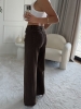 Jeansy damskie szerokie DANA brąz – Noelia, z tyłu