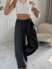 Spodnie damskie szerokie na gumce ARIA grafit – Noelia