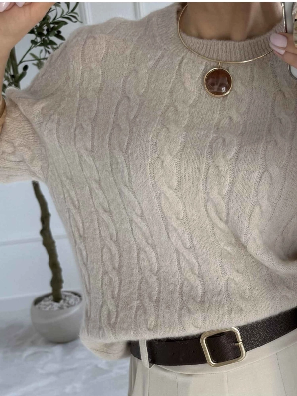 Sweter damski ELEN z baby alpaką — zdjęcie 3