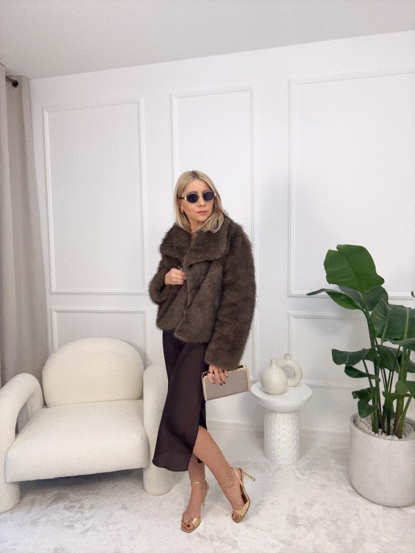 Satynowa sukienka damska OLIVIA slip midi — zdjęcie 6