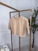 Beżowy T-shirt damski nude Noelia — zdjęcie 2