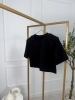 Czarny T-shirt damski minimalistyczny Noelia — zdjęcie 2